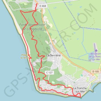 Trace GPS Des Conches à La Tranche 18.507 kms, itinéraire, parcours