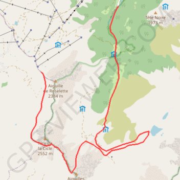Trace GPS Randonnée à ski Col du chasseur ou col de la cicle vallée des contamines Montjoie, itinéraire, parcours
