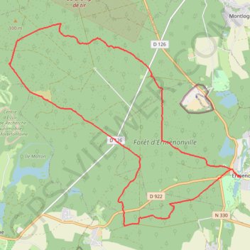 Trace GPS Forêt d'Ermenonville, itinéraire, parcours