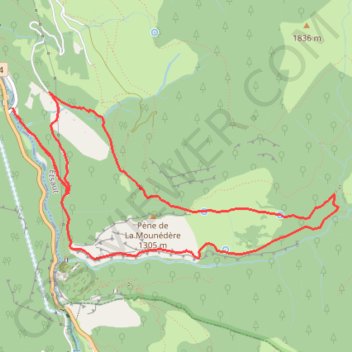 Trace GPS Le Chemin de la Mâture et le Col d'Arras, itinéraire, parcours