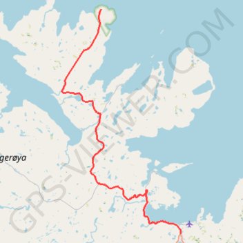 Trace GPS 001: Nordkapp – Honningsvag (DEVELOPED), itinéraire, parcours