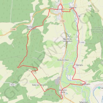Trace GPS Au Pays de Jehanne d'Arc (Nord) - Maxey-sur-Vaise, itinéraire, parcours