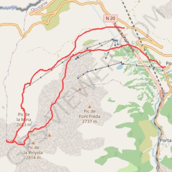 Trace GPS Pic Oriental de Font Negra Retour, itinéraire, parcours