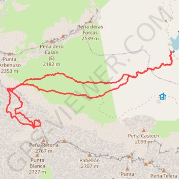 Trace GPS Pala de los Rayos desde ibon de Tramacastilla, itinéraire, parcours