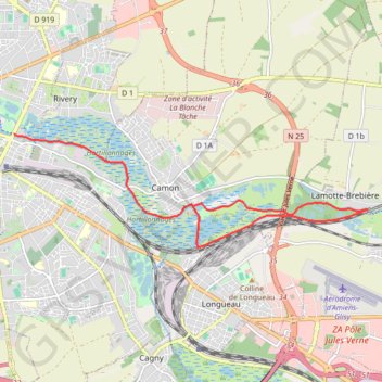 Trace GPS Circuit de la Canardière - Amiens, itinéraire, parcours