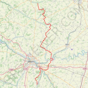 Trace GPS GR124 De Berny-sur-Noye (Somme) à Rebreuviette (Pas-de-Calais), itinéraire, parcours