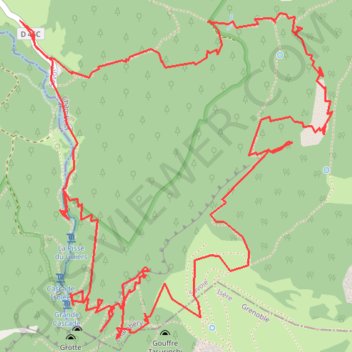 Trace GPS Roche Blanche en boucle par le pas de la Mort (Chartreuse), itinéraire, parcours