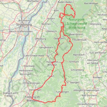 Trace GPS Tour Foresta Nera - D2, itinéraire, parcours