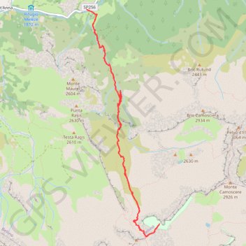 Trace GPS Pic delle Sagneres, itinéraire, parcours