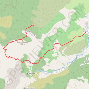 Trace GPS Peyre-Martine - Saint-Jean-de-Buèges, itinéraire, parcours