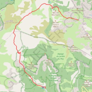 Trace GPS Hauts-Plateaux du Vercors - jour 1/2, itinéraire, parcours