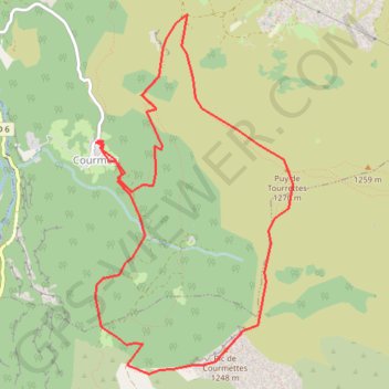 Trace GPS Pic des Courmettes et Puy de Tourettes, itinéraire, parcours