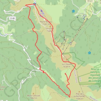 Trace GPS Col du Béal, itinéraire, parcours