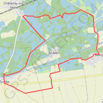 Trace GPS Déviation de la Tombe, itinéraire, parcours