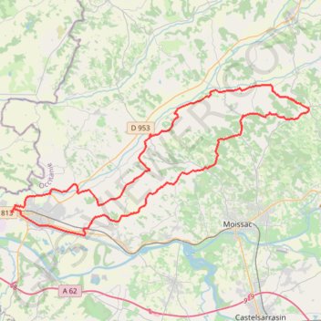 Trace GPS Valence-Piac-Durfort Lacapelette-Montesquieu-Saint Paul d'Espis-Valence, itinéraire, parcours