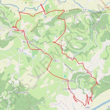 Trace GPS Boucle de Faycelles via Béduer, itinéraire, parcours