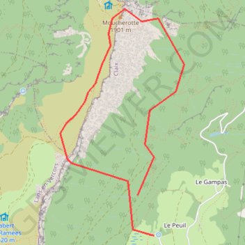 Trace GPS Grande Roche Saint Michel, itinéraire, parcours