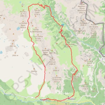 Trace GPS Col du Vallon, itinéraire, parcours