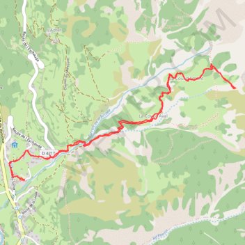 Trace GPS Cascade de la Pissette, itinéraire, parcours