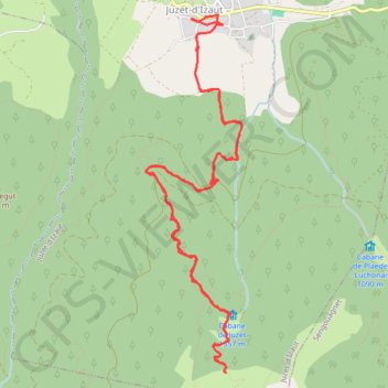 Trace GPS Juzet d'Izau Cabanne de Juzet, itinéraire, parcours