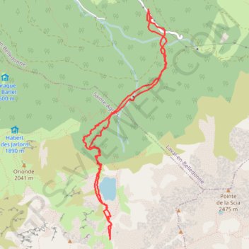Trace GPS Belledonne - Petit Replomb, itinéraire, parcours