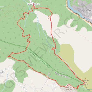 Trace GPS Mont Vial, itinéraire, parcours