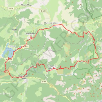 Trace GPS Rando Nord Hérault, itinéraire, parcours