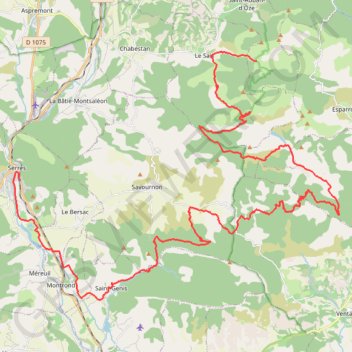 Trace GPS Le Saix - Serres, itinéraire, parcours
