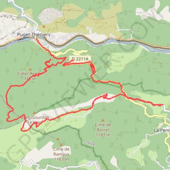 Trace GPS Col de Rigaudon par le col de Saint Raphael, itinéraire, parcours