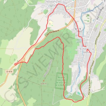 Trace GPS Boucle depuis Échenoz-la-Méline, itinéraire, parcours