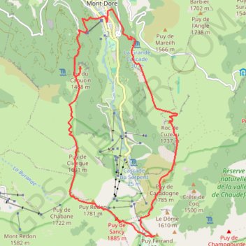 Trace GPS Puy du sancy, itinéraire, parcours