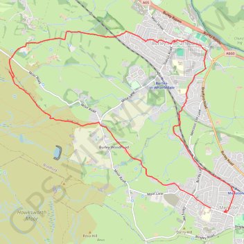 Trace GPS Burley Woodhead walk (foot), itinéraire, parcours