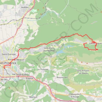 Trace GPS VAUVENARGUES-LA TOUR DE CESAR, itinéraire, parcours