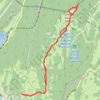 Trace GPS Dent de Vaulion, itinéraire, parcours