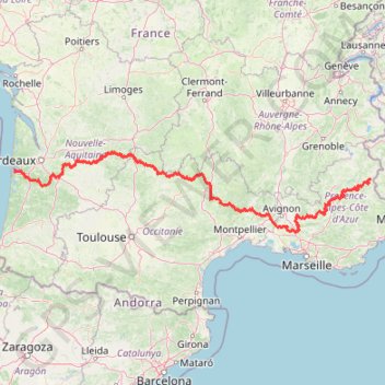 Trace GPS Du bassin d'Arcachon aux Alpes, itinéraire, parcours