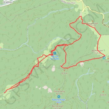 Trace GPS Rando Molkenrain, itinéraire, parcours