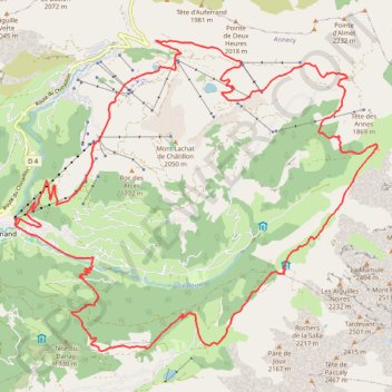 Trace GPS Balcon des Aravis, itinéraire, parcours