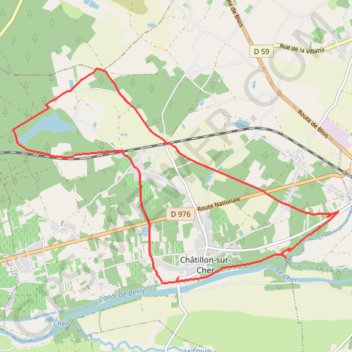 Trace GPS Des vignes à la forêt - Châtillon-sur-Cher, itinéraire, parcours