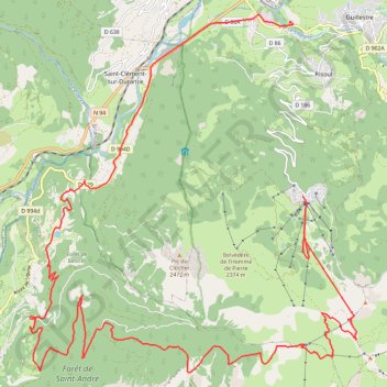 Trace GPS Descente Risoul Embrun Guillestre, itinéraire, parcours