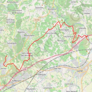 Trace GPS Grande Traversée de l'Hérault - De Ambrussum à Fondespierre, itinéraire, parcours