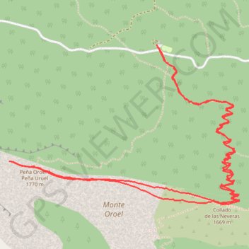 Trace GPS PENE DE OREL - JACA ESPAGNE, itinéraire, parcours