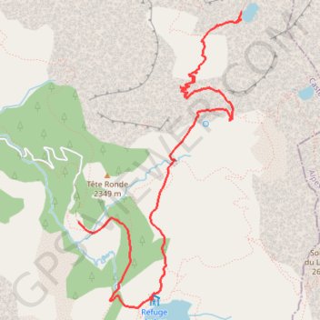 Trace GPS Lac d'Allos - Lac du Trou de l'Aigle - Refuge du lac d'Allos, itinéraire, parcours