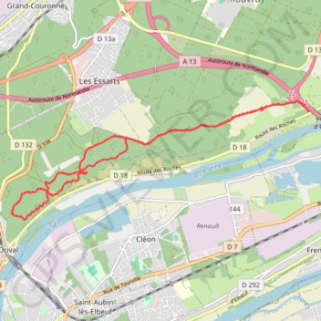 Trace GPS Randonnée aux Roches d'Orival, itinéraire, parcours