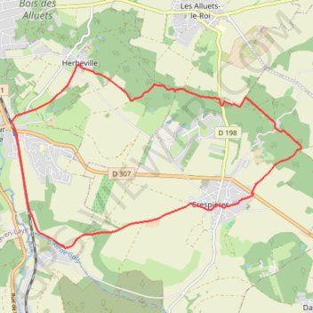 Trace GPS Du Grand Pré à la Maladrerie - Herbeville, itinéraire, parcours
