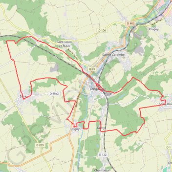 Trace GPS Boucle à partir de Longueville, itinéraire, parcours