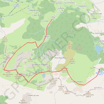Trace GPS Tinderets-Tavaneuse-Abondance, itinéraire, parcours