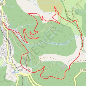 Trace GPS Randonnée à Villefort en Lozère, itinéraire, parcours