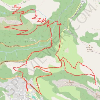 Trace GPS Saint-Vallier, itinéraire, parcours