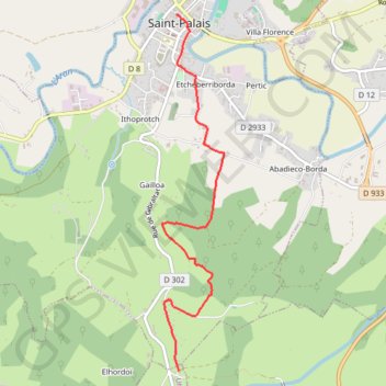 Trace GPS Saint-Palais - Stèle de Gibraltar, itinéraire, parcours