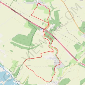 Trace GPS Bouchon (rando chemins en Somme), itinéraire, parcours